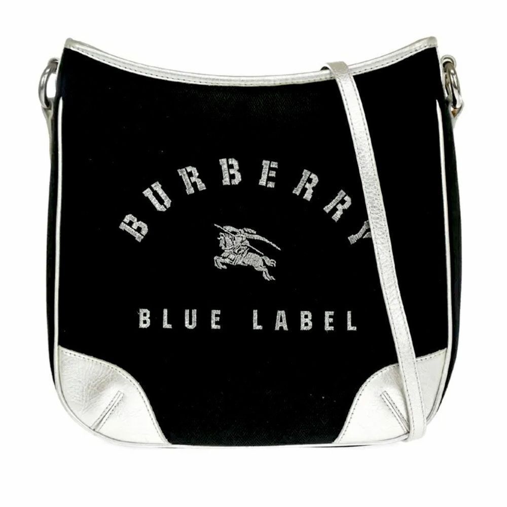 BURBERRYS Blue Label Canvas Leather Shoulder Bag 